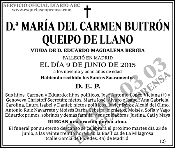 María del Carmen Buitrón Queipo de Llano